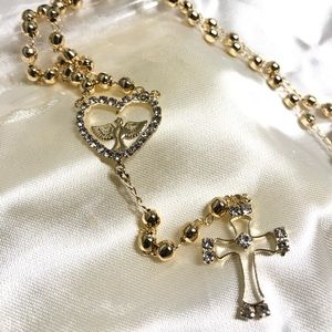 18k Gold Filled Dove Spirit Rosary